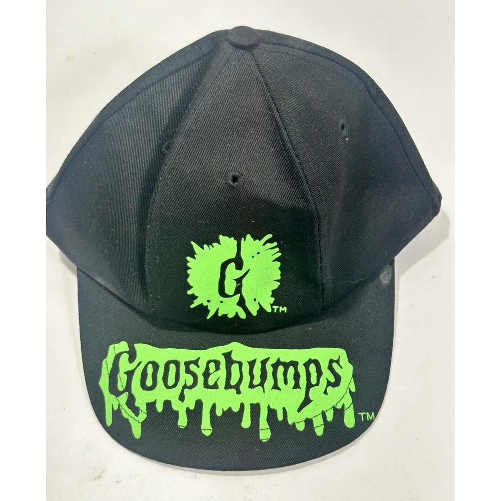 Goosebumps Snapback Hat Cap YOUTH‎ Boys Black TV Series Comics Vintage 90s USA